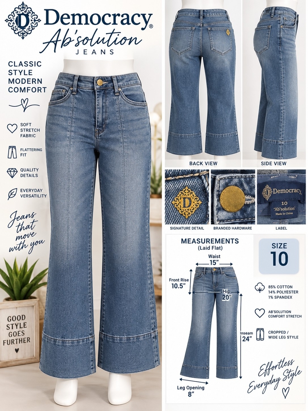 Democracy “Ab’solution” Jeans – Women’s Size 10